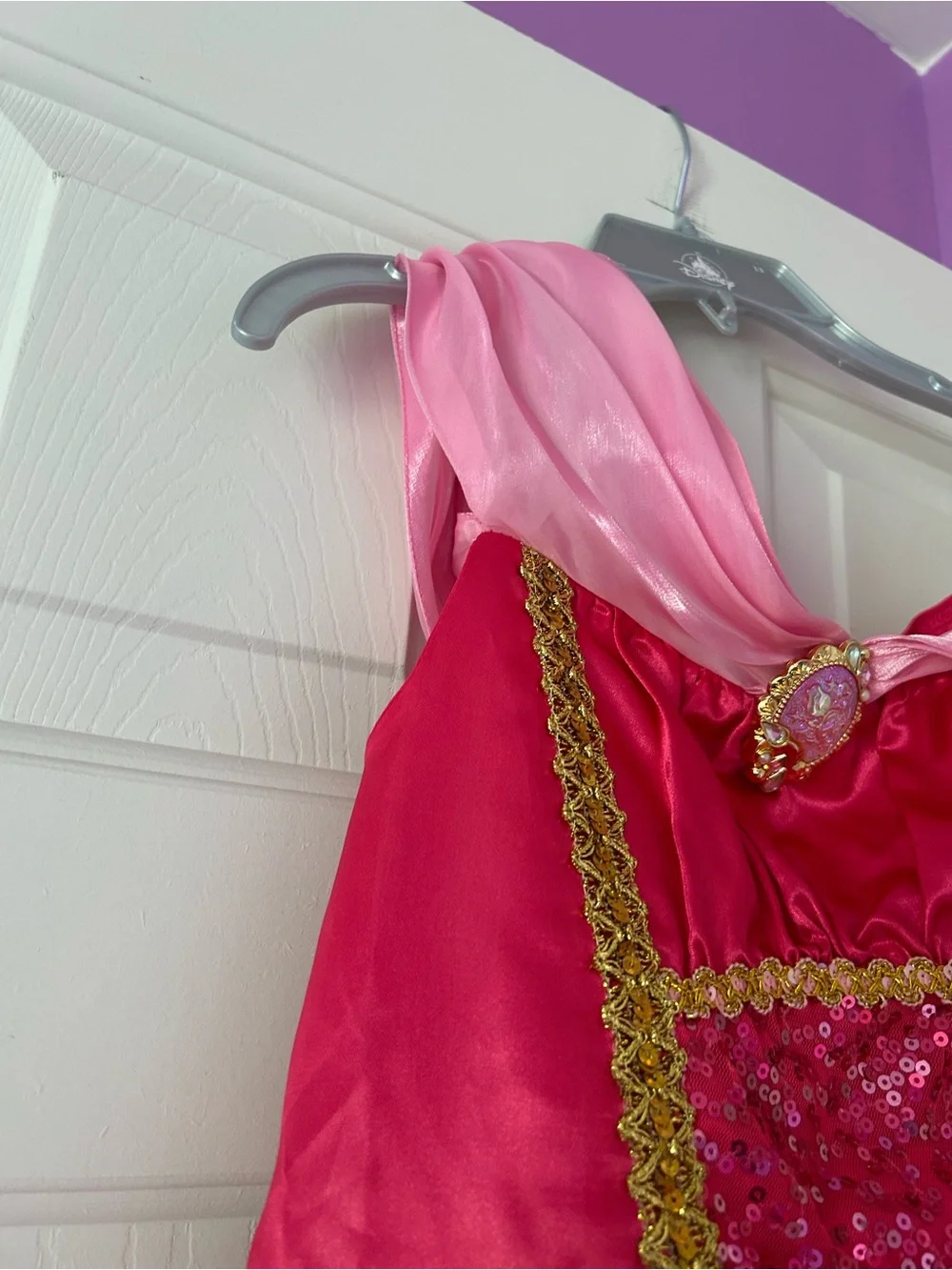 Disney Store Aurora sleeping beauty dress size 13 pink older big tall girl roses